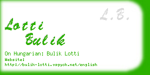 lotti bulik business card